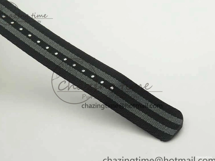 0228 Seamaster 300 Master Spectre SS MKS Best Edition Black Dial On Nylon Strap A SunProtective 8083